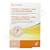 LIVSANE Vitamin C+D+zinek s prodl. inkem tob. 30